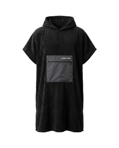 Poncho Waves Preto - 100% algodão, NOPerfection