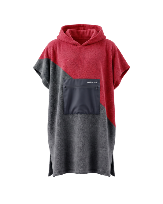 Waves Colorblock - gris oscuro rojo