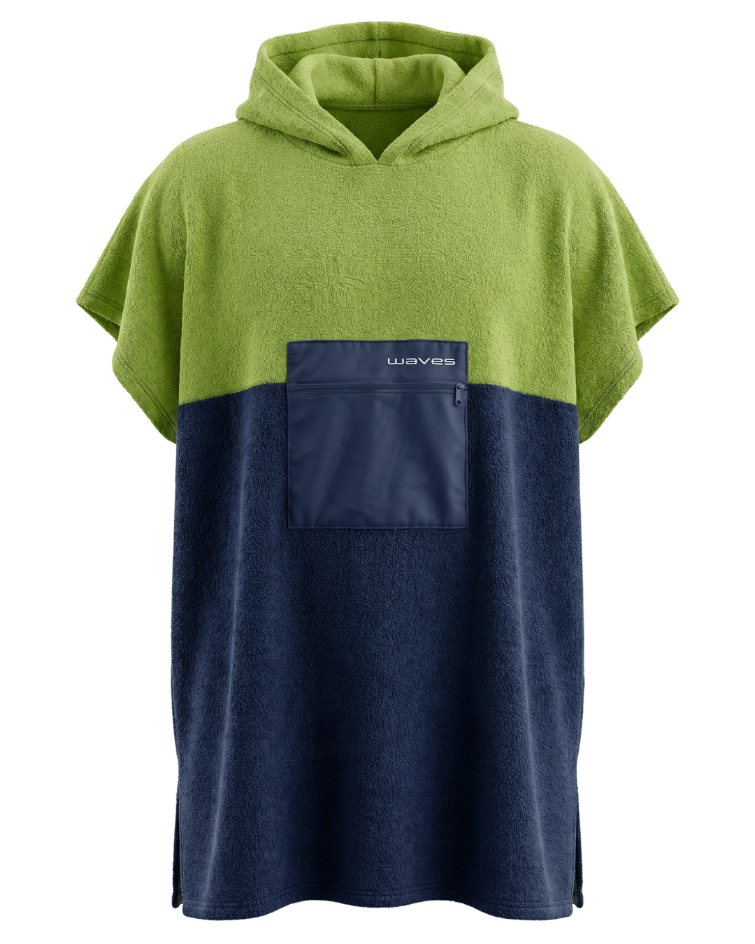 Waves Colorblock - grass green and navy blue
