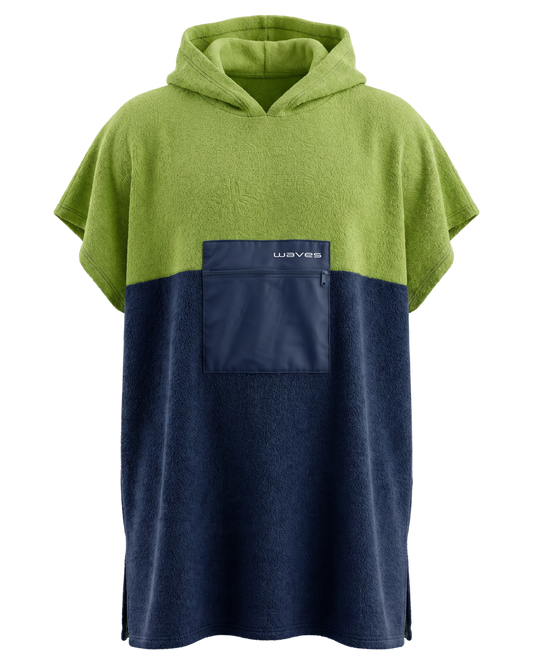 Waves Colorblock - grass green and navy blue