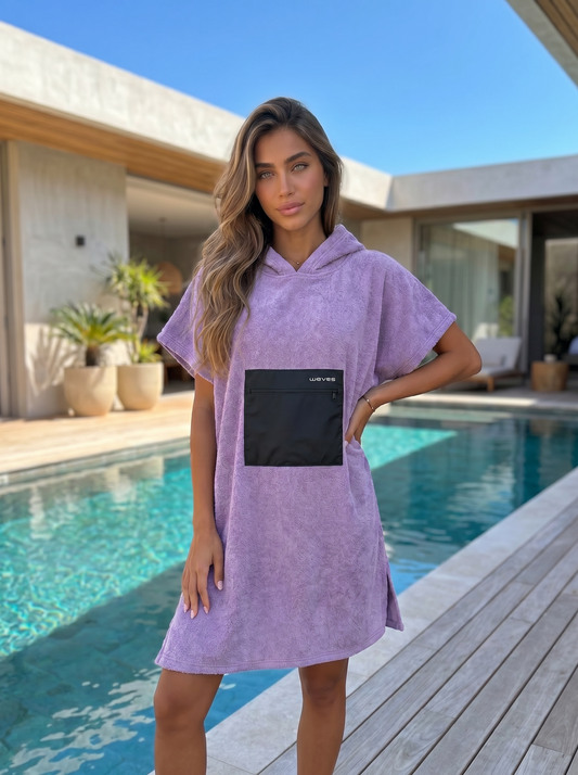 Poncho Waves Lilás - 100% algodão, NOPerfection