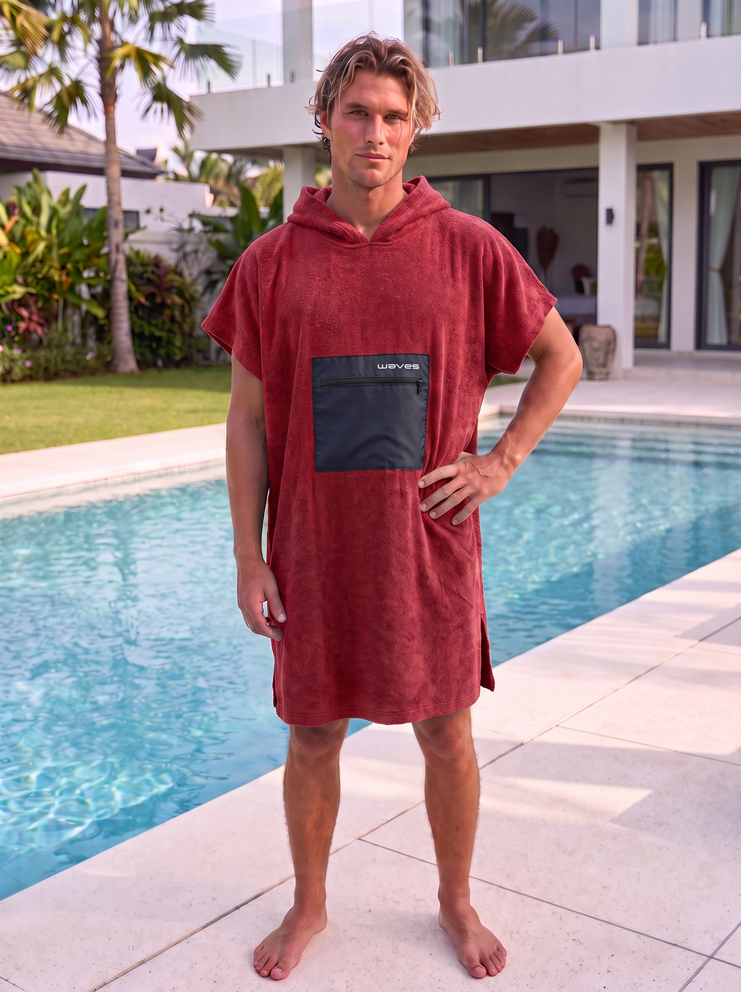 Poncho Waves Tinto - 100% algodão, NOPerfection