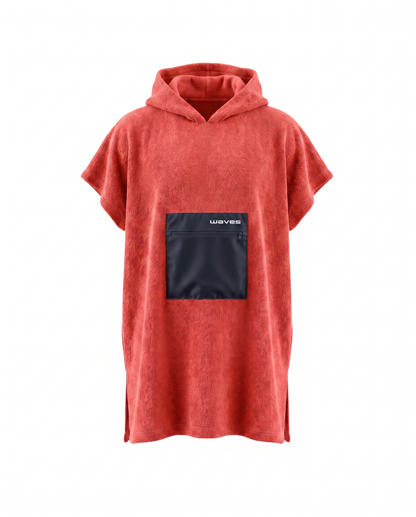Poncho Waves Coral, frente, produto sem modelo
