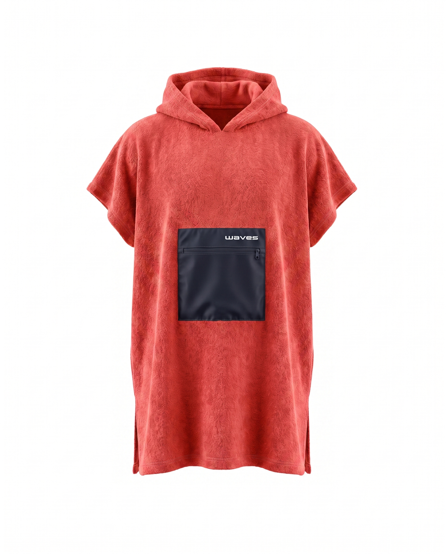 Poncho Waves Coral, frente, produto sem modelo