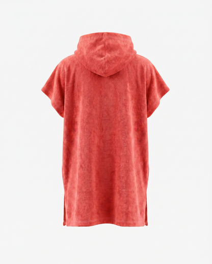 Poncho Waves Coral, costas, produto sem modelo